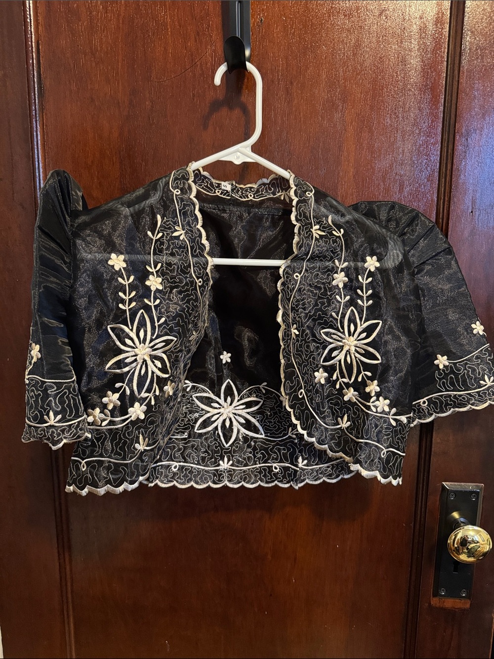 Black Embroidered Bolero